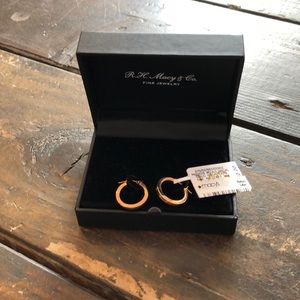 Thick gold hoop earrings